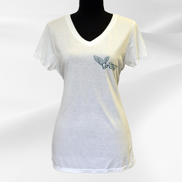 Don't Get in the Way of HOPE!™ Ladies' V-Neck T-Shirt by Elements of Grace